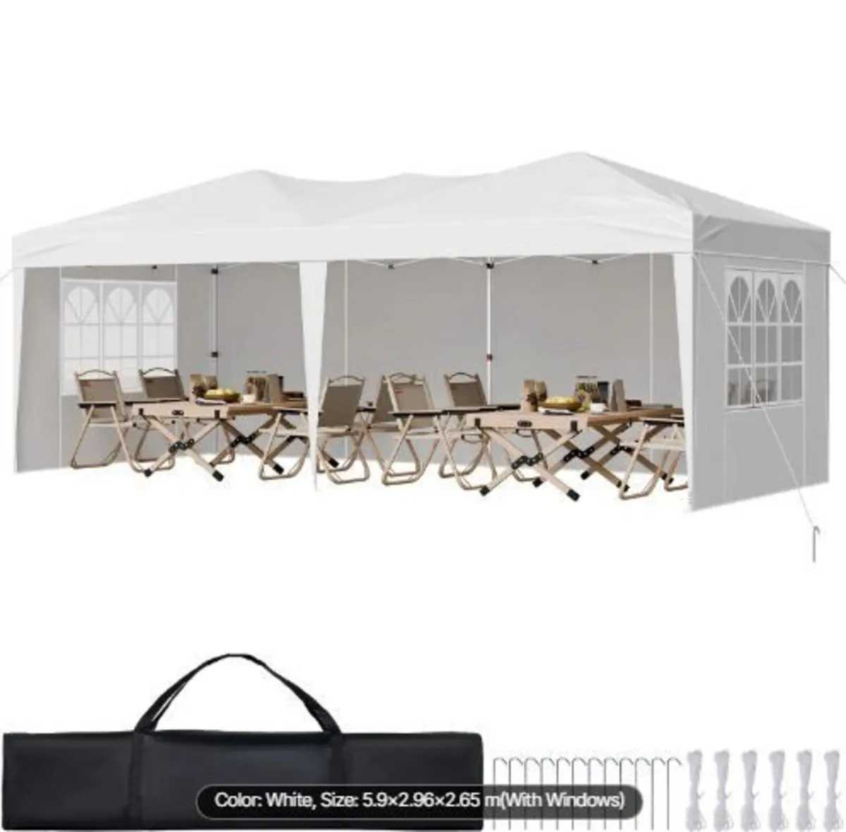 Pop Up Canopy, 5.9 x 2.96 m - Image 1