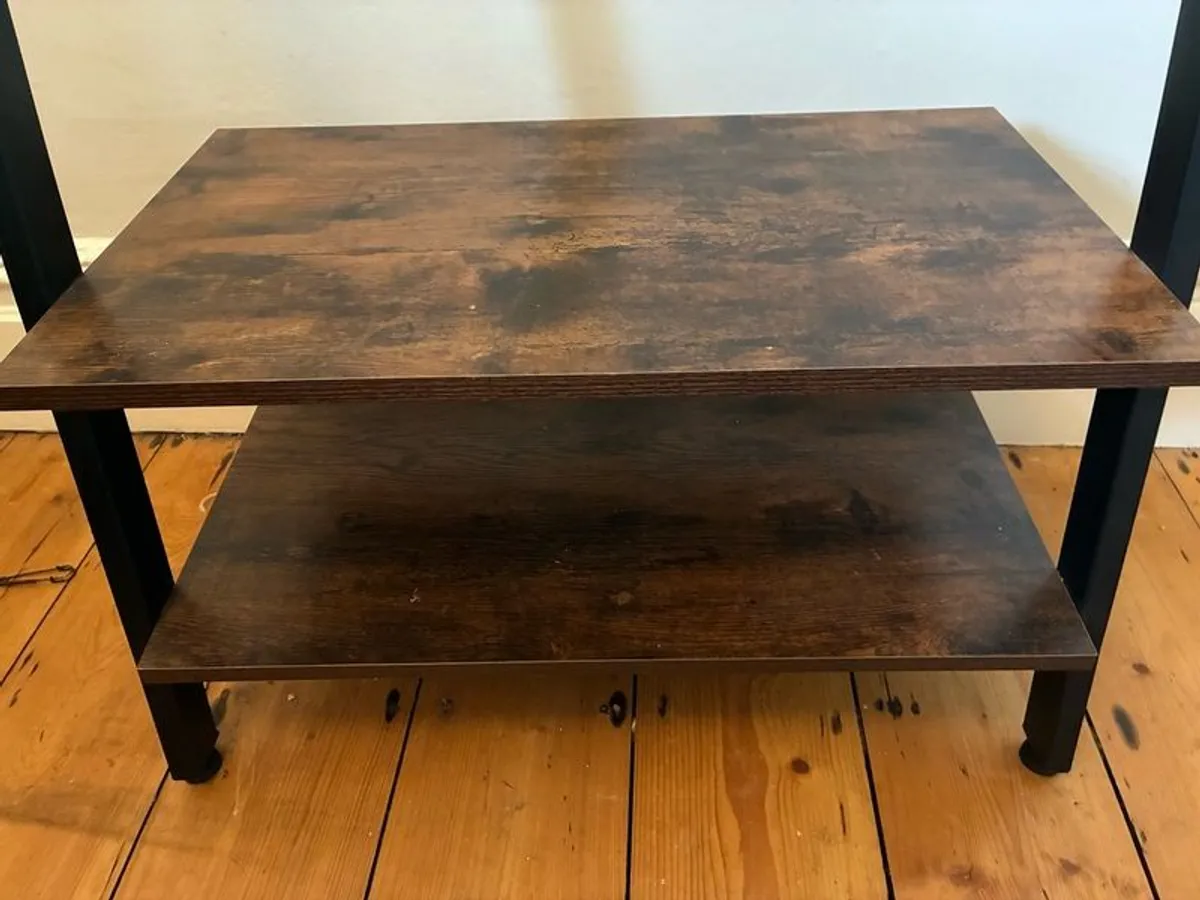 Industrial Leaning Hall Tree / Coat Rack with Shoe Storage (VASAGLE) - Image 3
