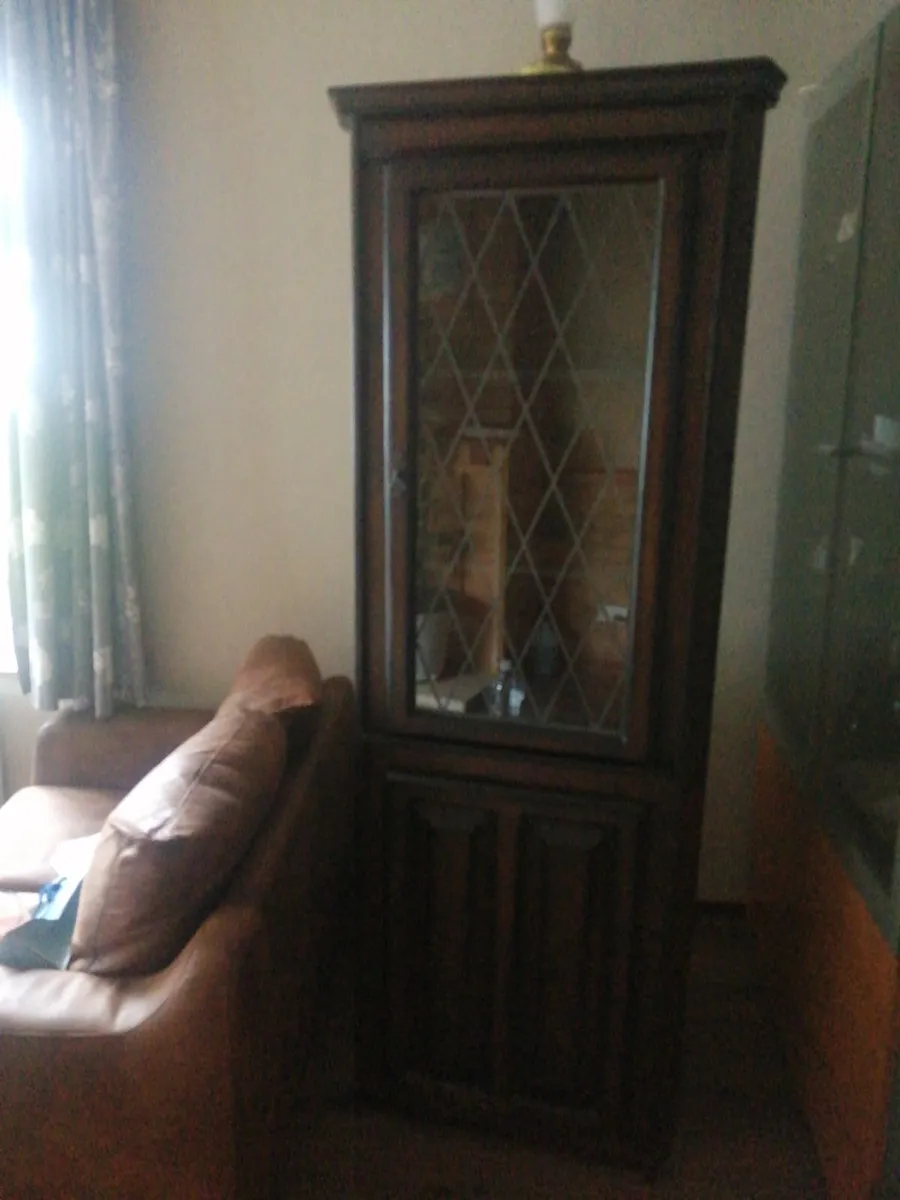 Reproduction Triangle Corner Unit Antique - Image 1
