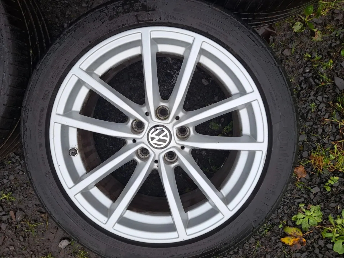17" Vw Alloys with tyres - Image 2