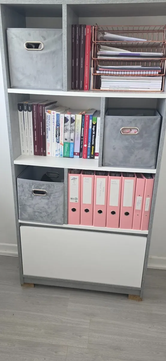 JYSK BILLUND Bookcase – Concrete/White - Image 3