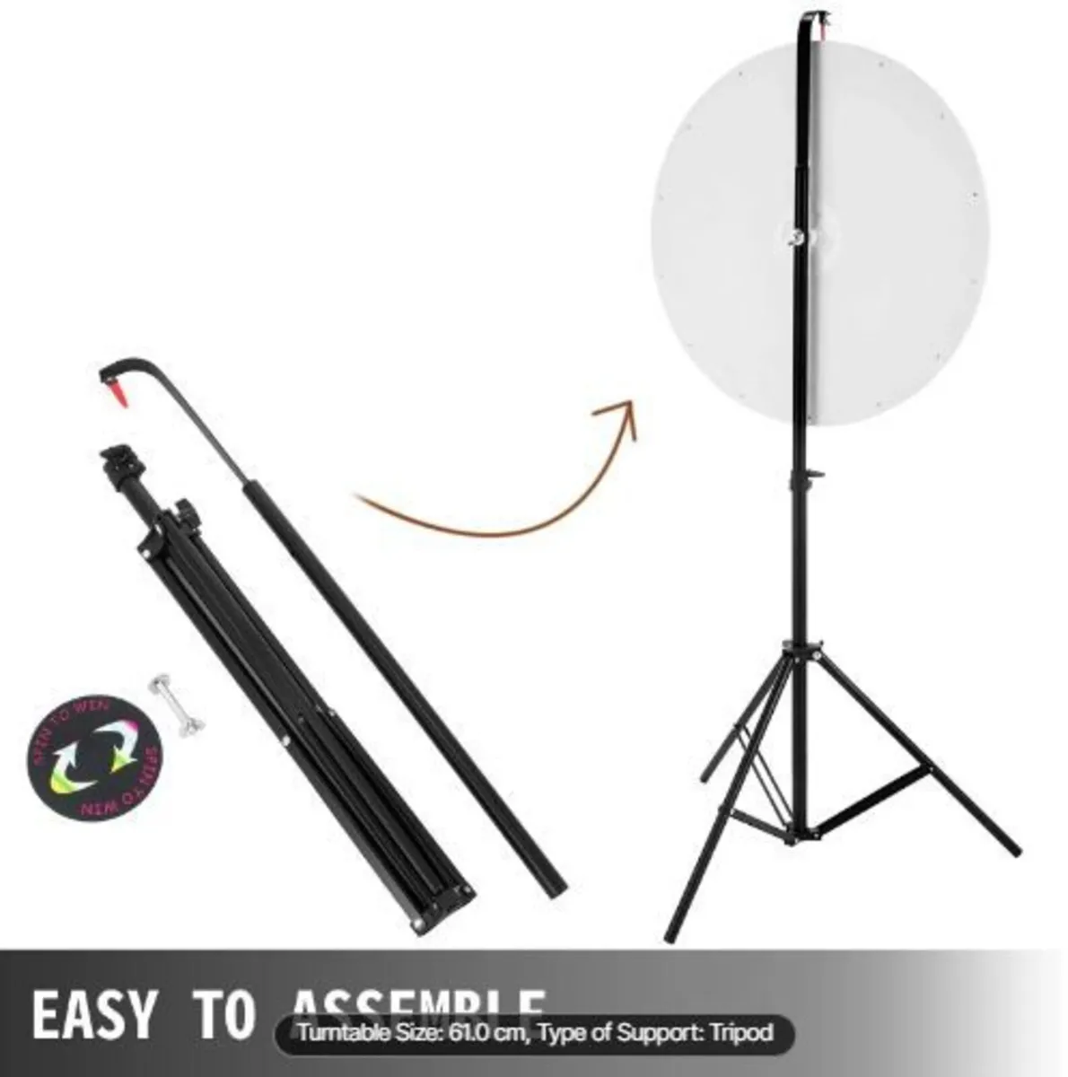 61 cm Color Prize Wheel Tripod Floor Stand - Image 4