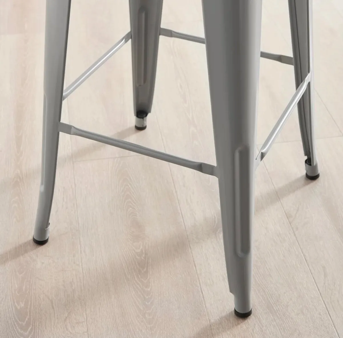 Silver / Grey Metal Stools - Image 3