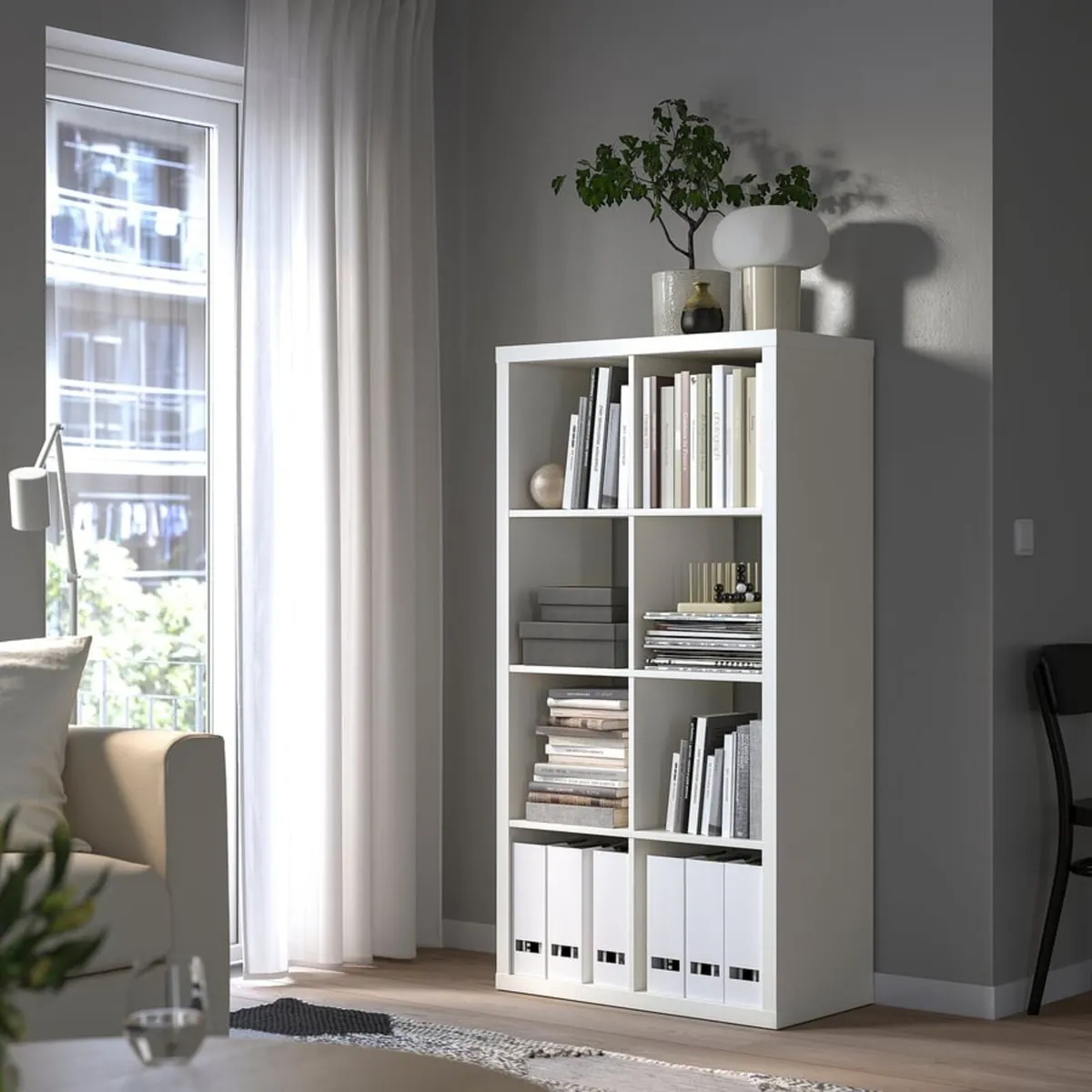 White Cube Storage Unit with 4 baskets - Image 2