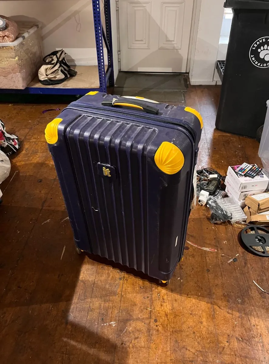 XL blue/yellow hard-shell suitcase - Image 3