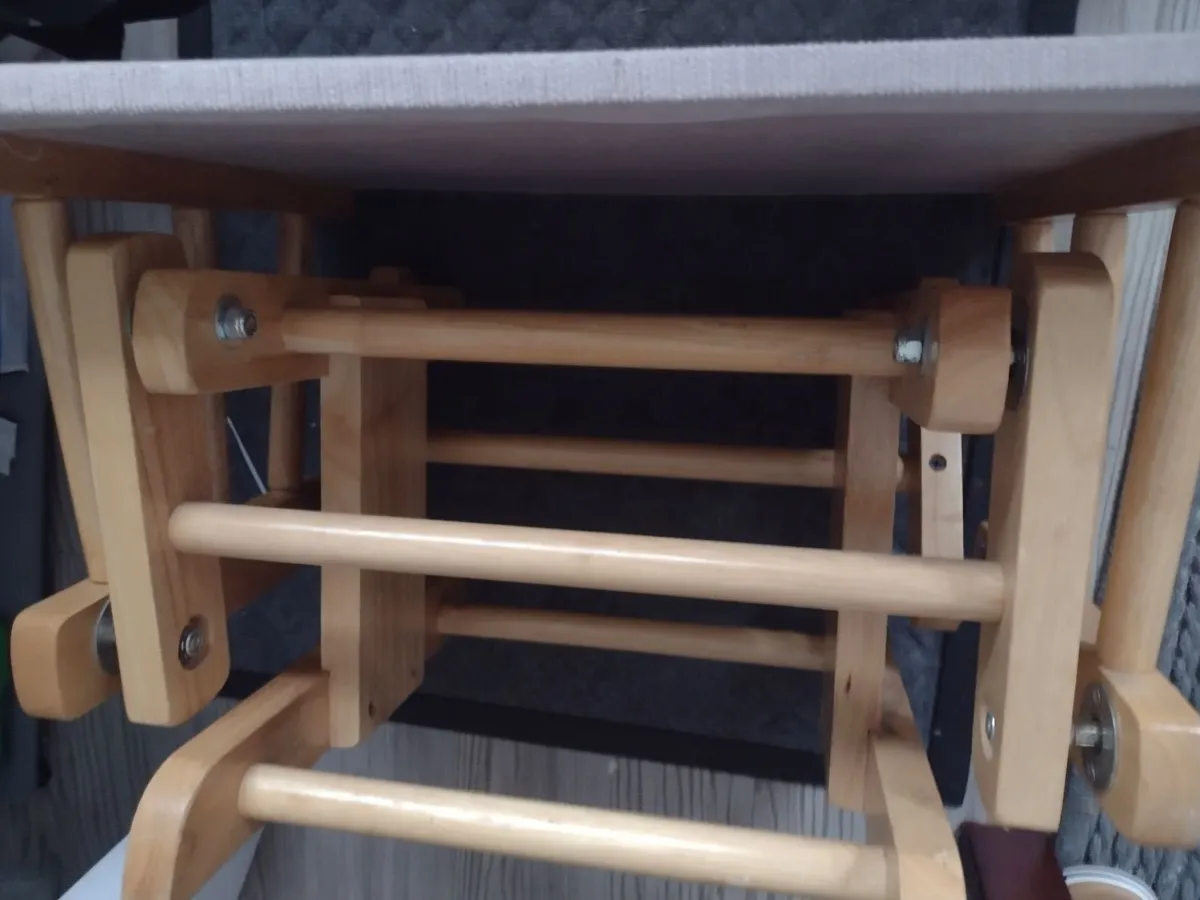 Heavy Solid Oak rocking stool/footrest - Image 3