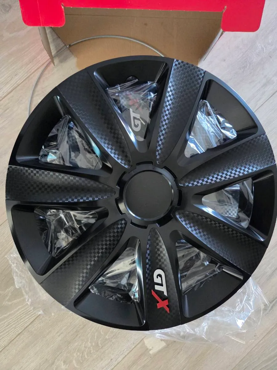 15inch GTX Alloy wheel covers X 4 (CARBON BLACK) - Image 2