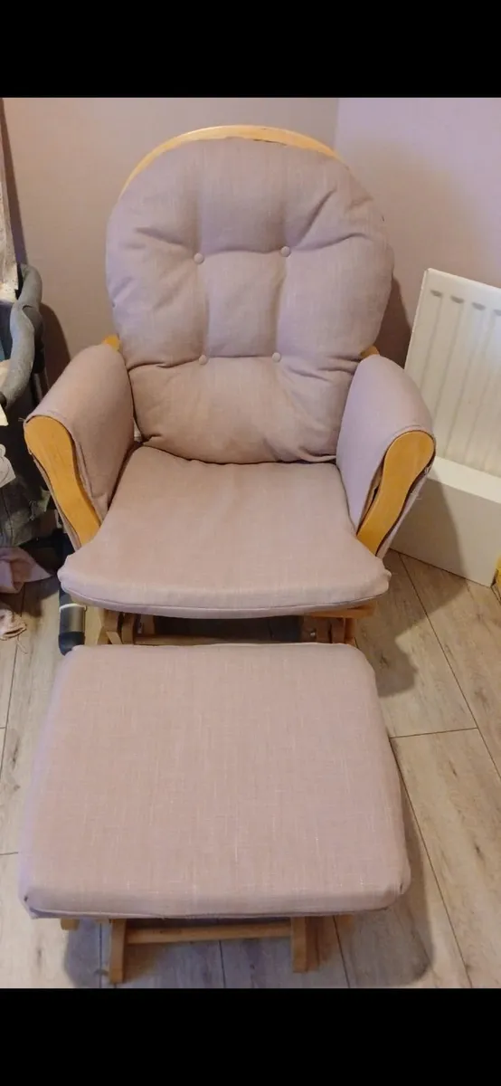 Rocking nursing chair and Rocking footstool