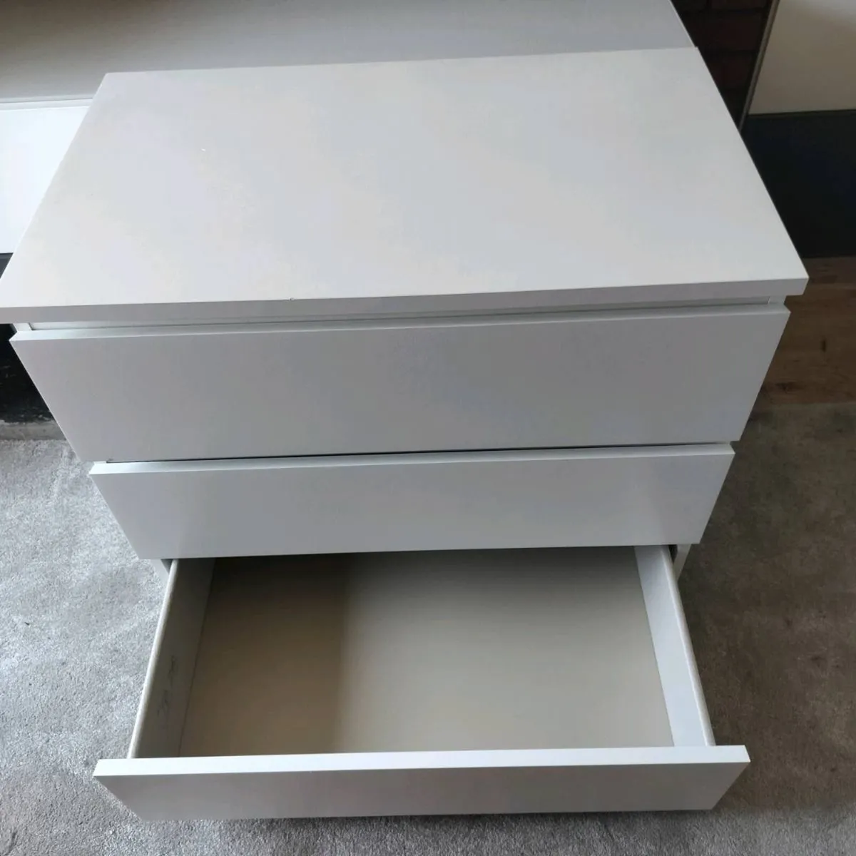 Chest of 3 drawers Malm white - Image 4