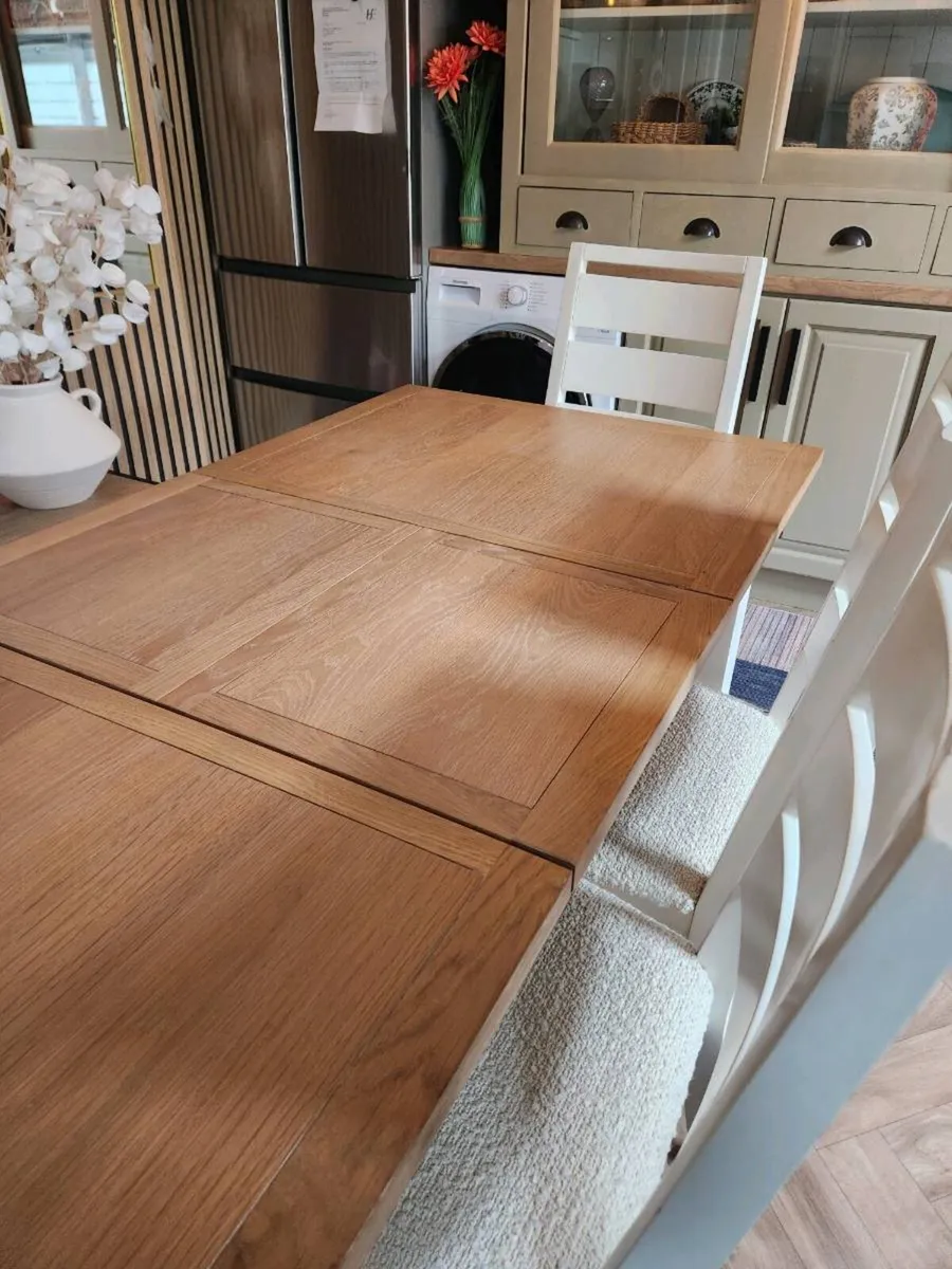 Table and 4 chairs and bench - Image 2