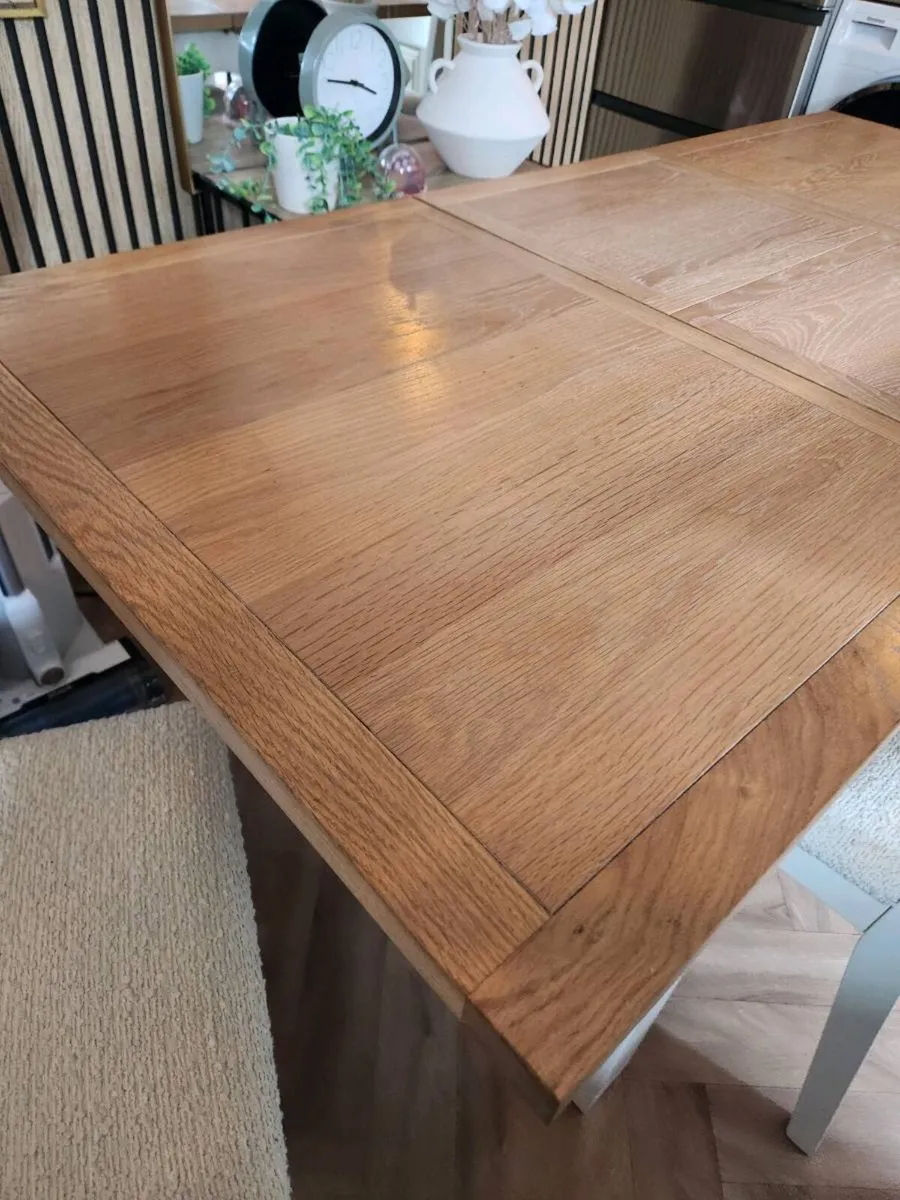 Table and 4 chairs and bench - Image 4