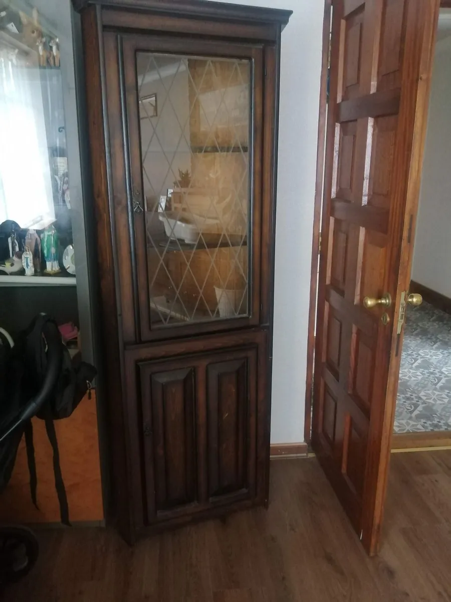 Reproduction Triangle Corner Unit Antique - Image 3
