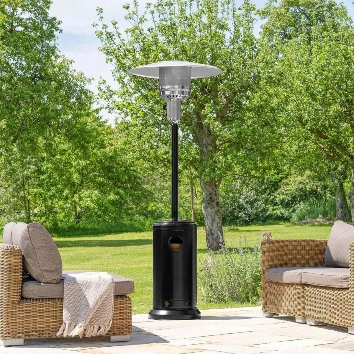 Stainless Steel Patio Heater with Hose - Image 1