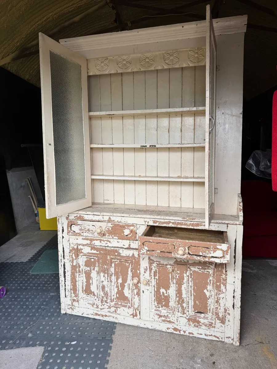 Antique Pine Farmhouse Dresser - Image 3