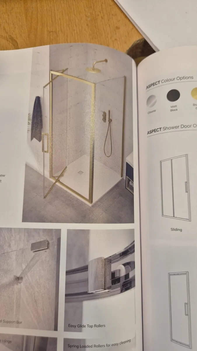 Pivot Shower door & side panel - Image 1