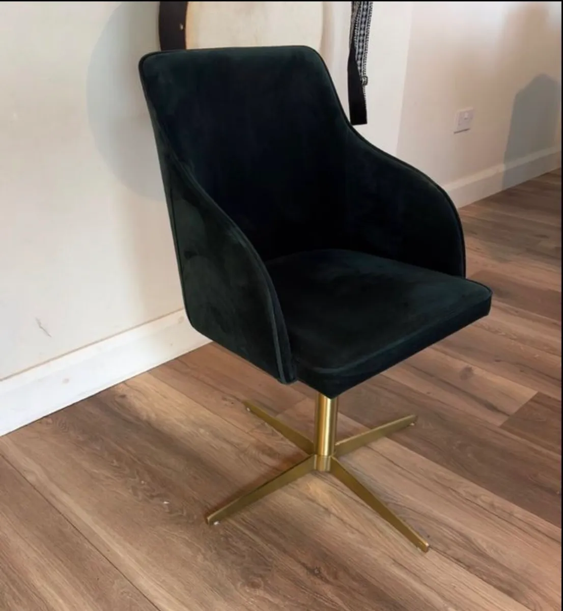 MADE Keira Office Chair, Green Velvet - Image 3