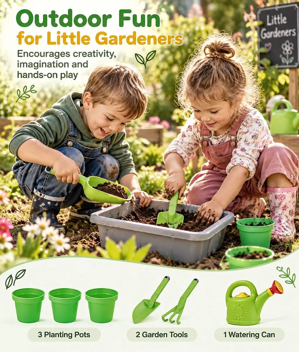 Wooden Kids Outdoor Mud Kitchen with Water Tap, Si - Image 4