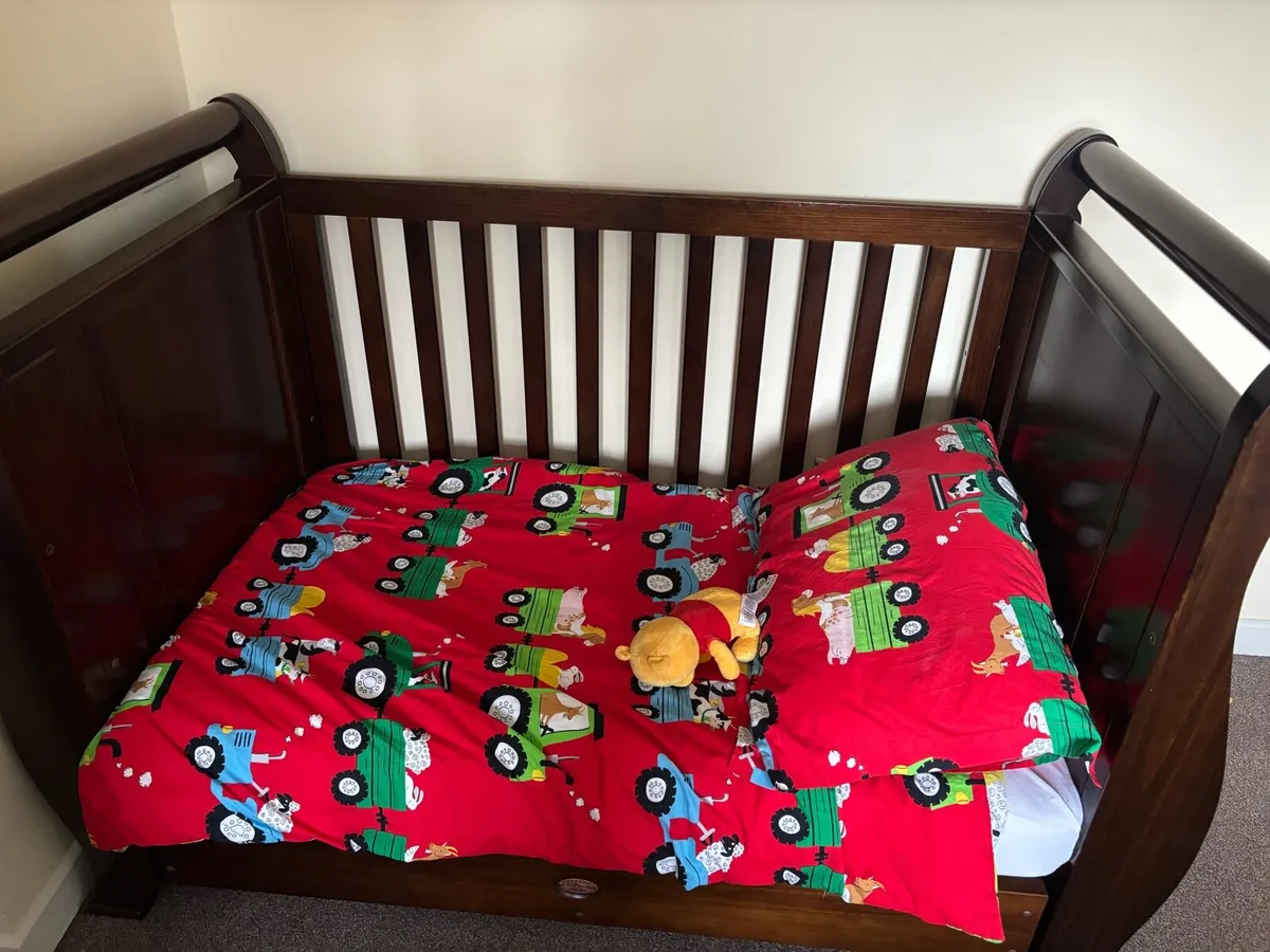 Boori Sleigh cot - solid wood - Image 1