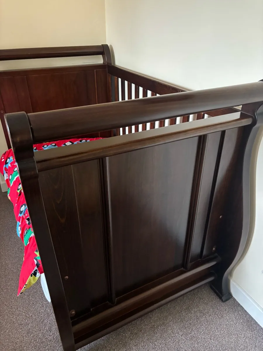 Boori Sleigh cot - solid wood - Image 2