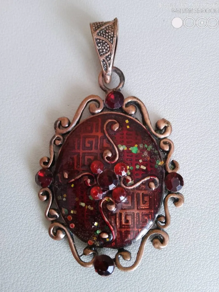 Women's Large Autumnal Platina Necklace Pendant - Image 1