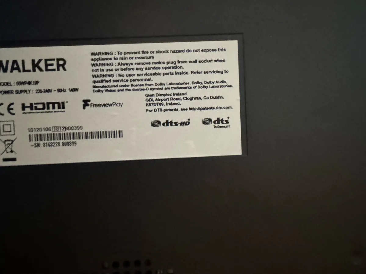 55” TV - Walker Smart TV - Image 2