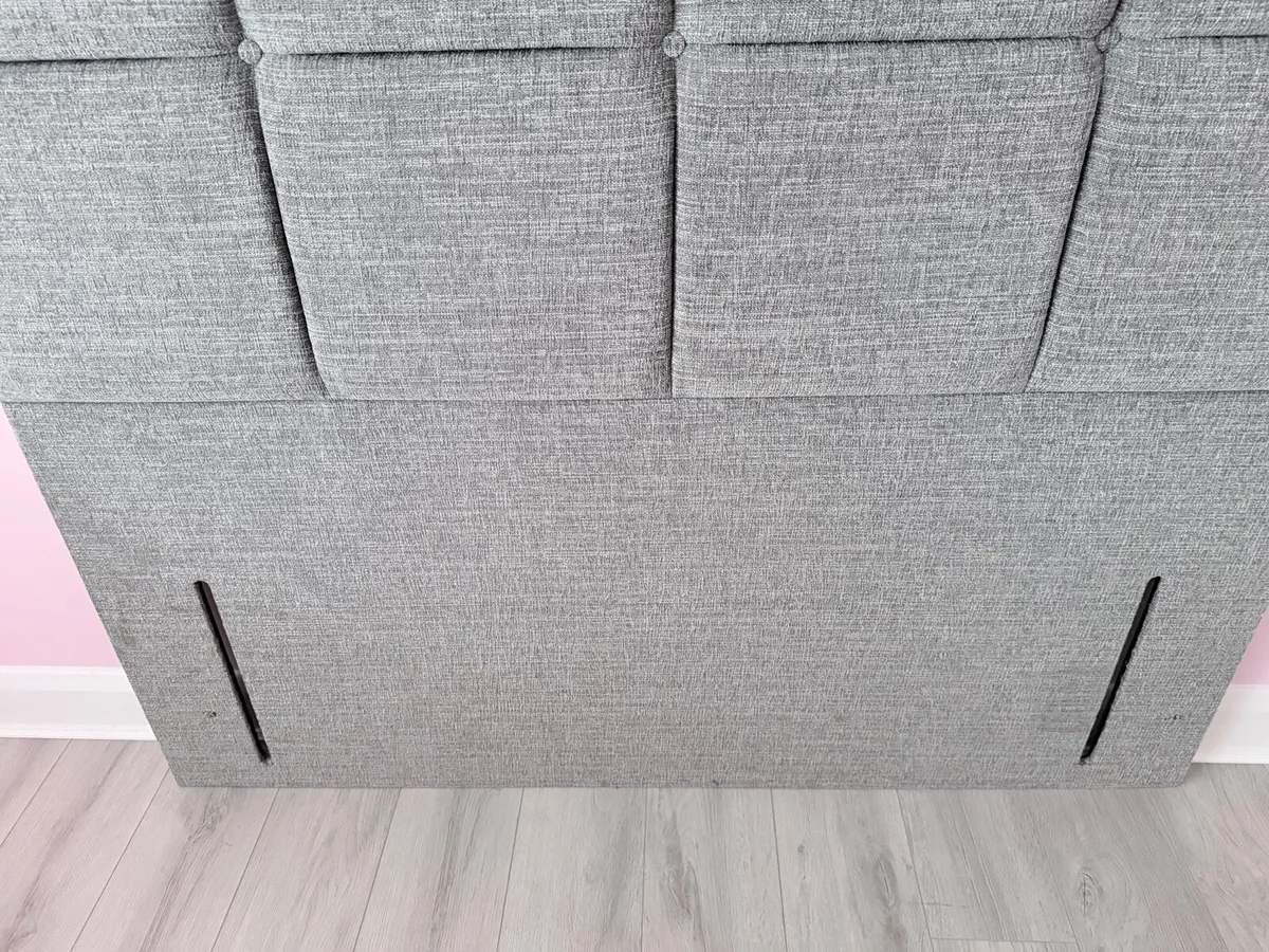 King Size Grey Upholstered Headboard - Image 3