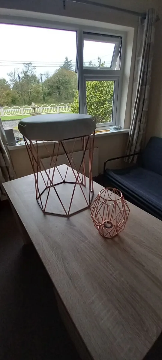 Stool and matching light shade