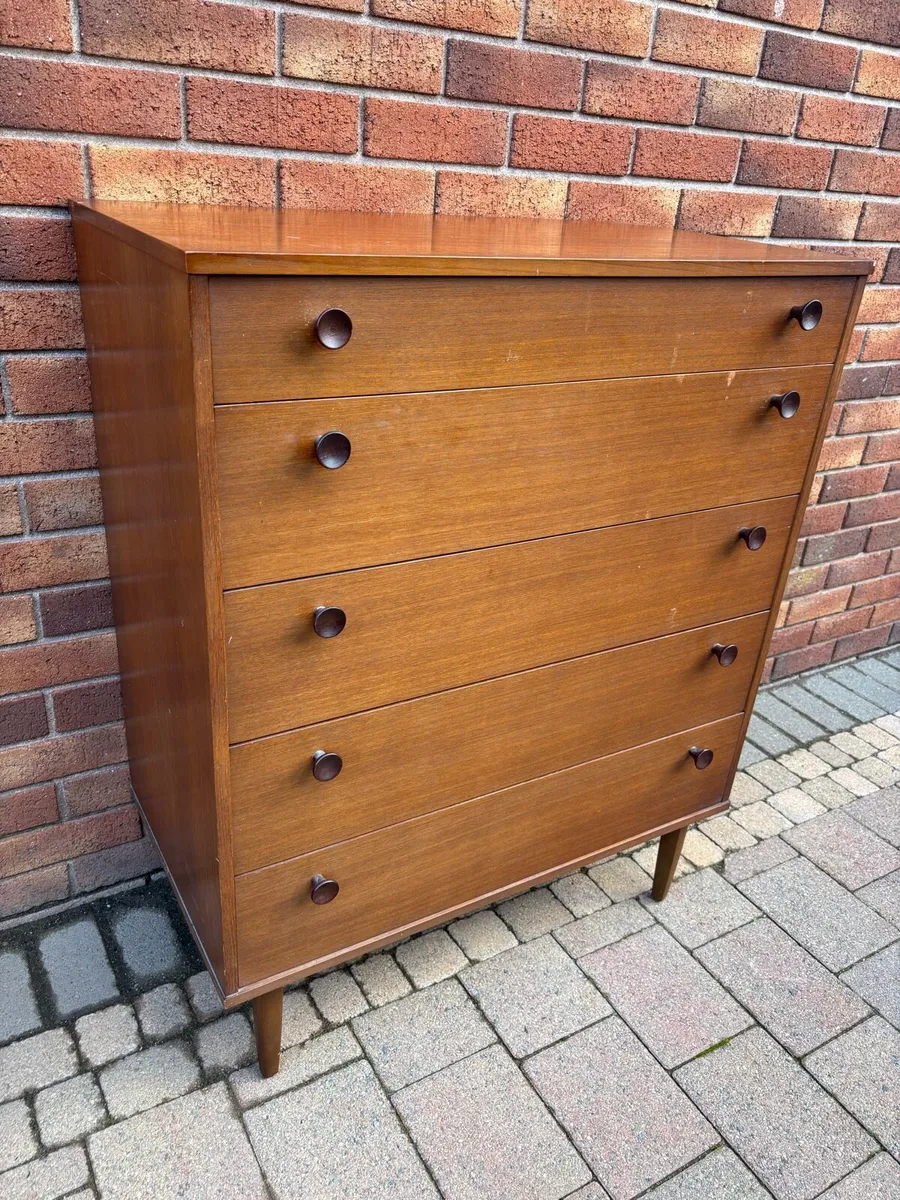 Mid century teak chest of drawers - Image 2