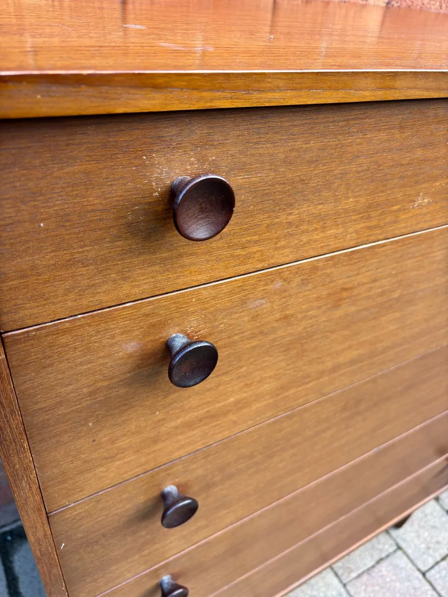 Mid century teak chest of drawers - Image 3