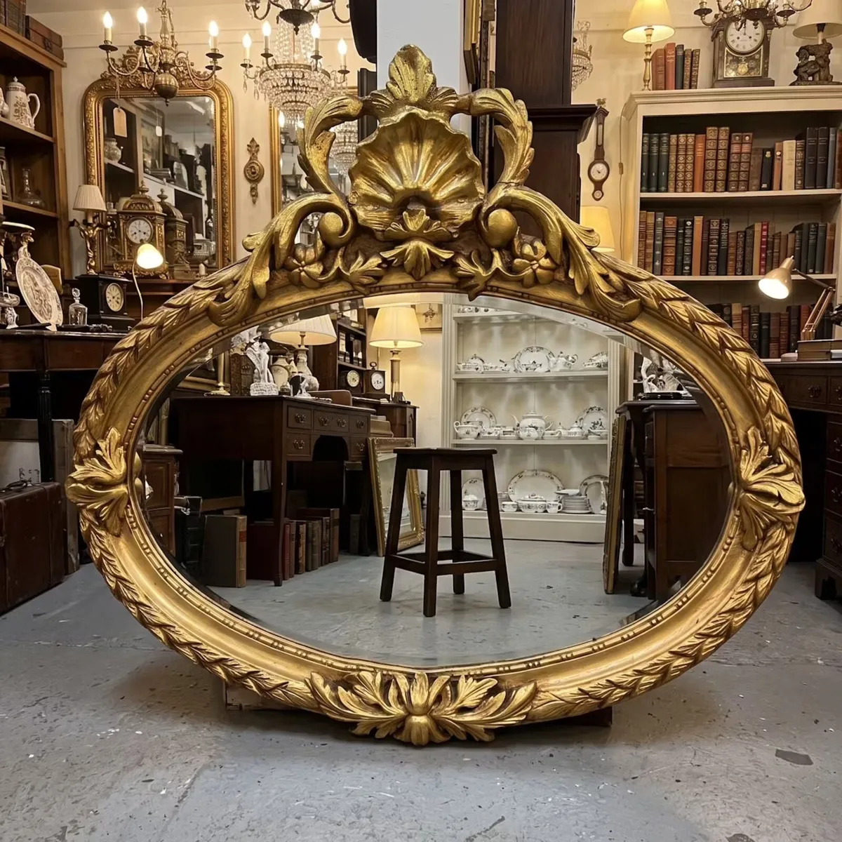 Old Pine framed mirror not great quality but ok - Image 1