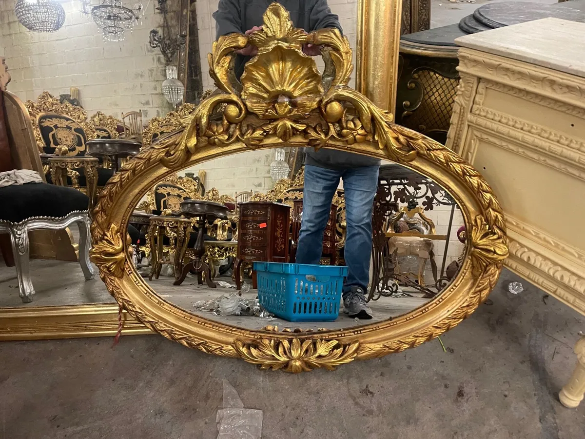 Old Pine framed mirror not great quality but ok - Image 2