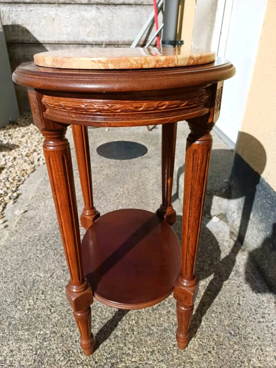 Vintage French Oval Side Table - Image 2