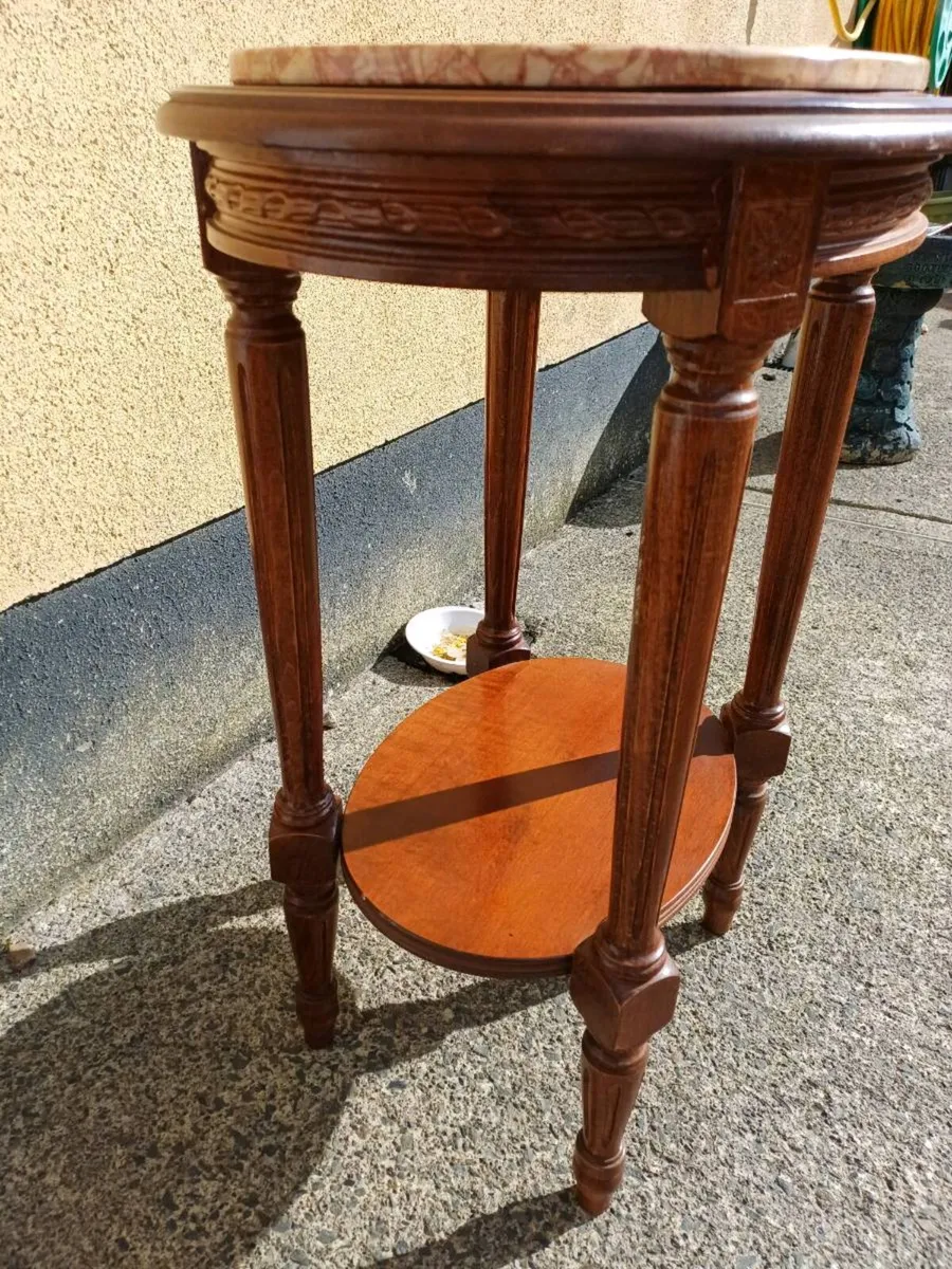 Vintage French Oval Side Table - Image 3