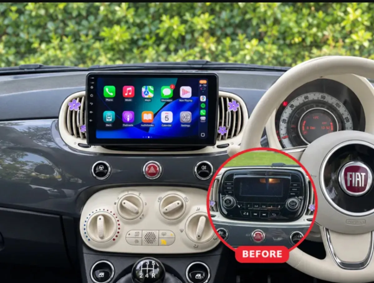 Fiat 500 Apple CarPlay & Android Auto Radio