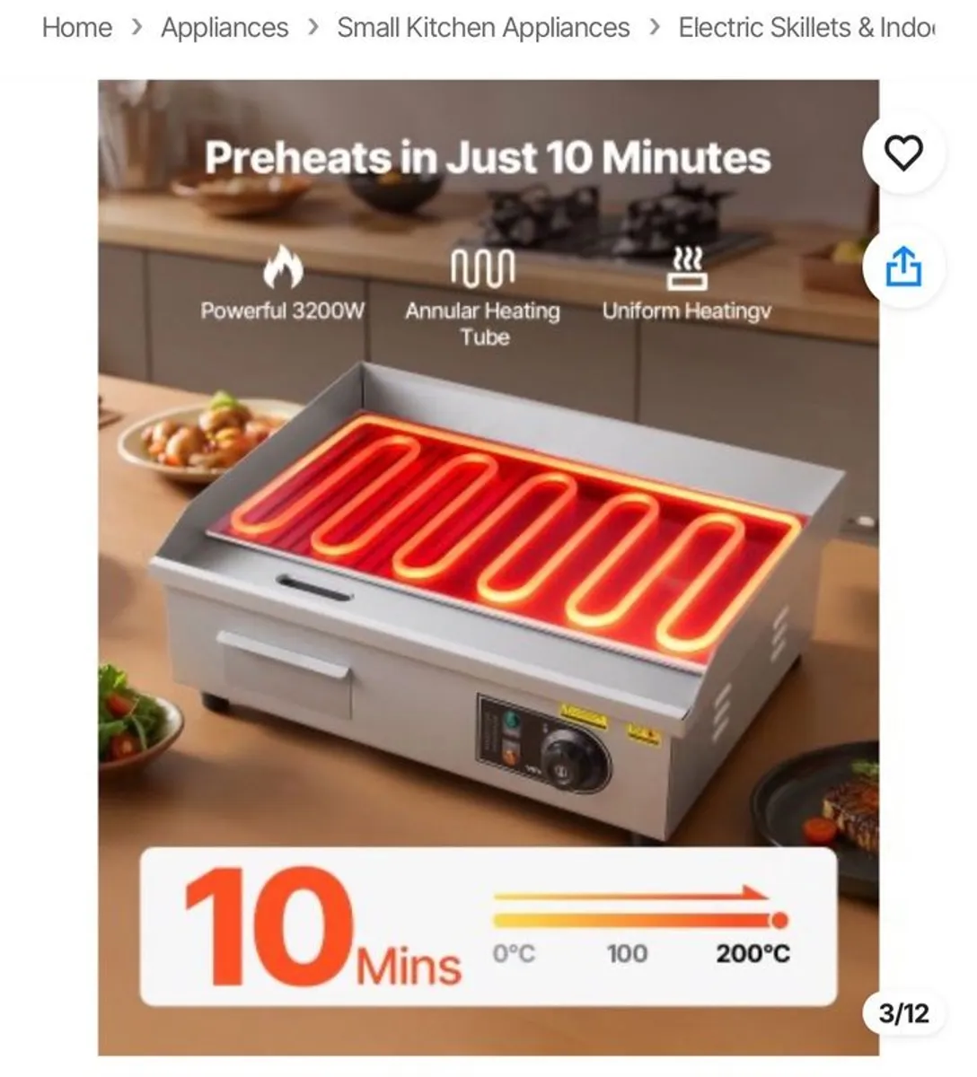 Brand New Commercial Electric Griddle - Image 3