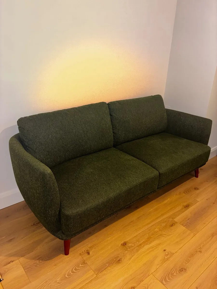 Green Couch - like new (months old) - Image 2