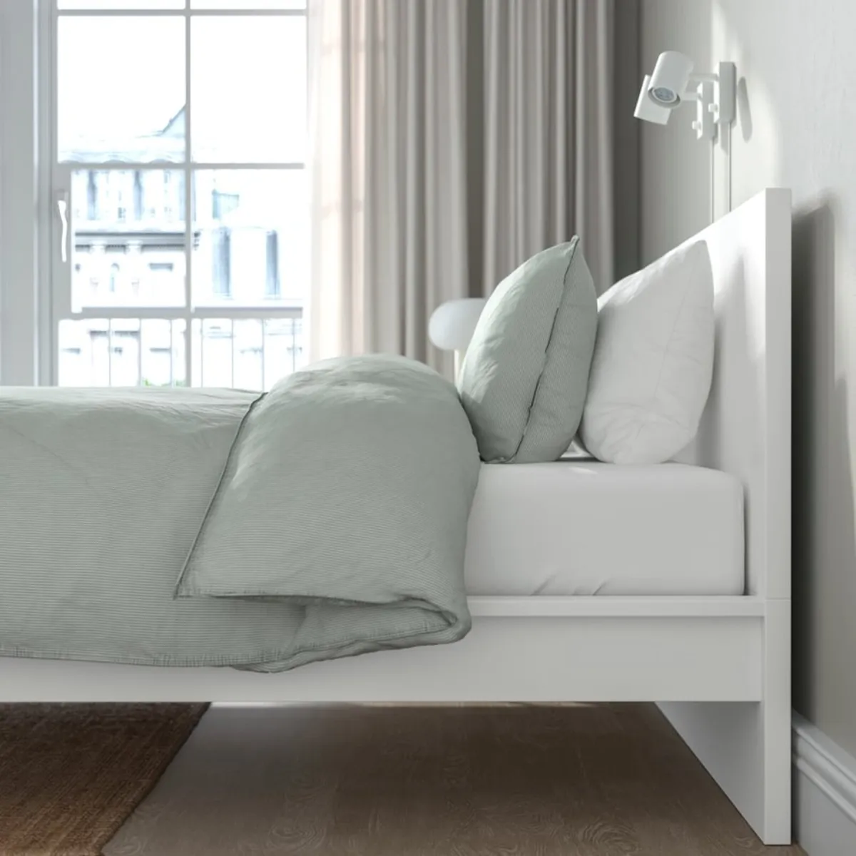 Malm double bed with mattress - Image 4