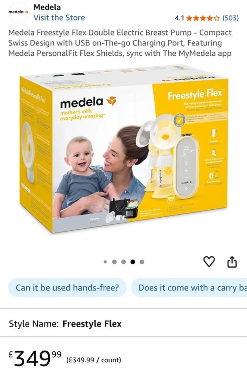 Medela Freestyle Flex Double Electric Breast Pump - Image 1