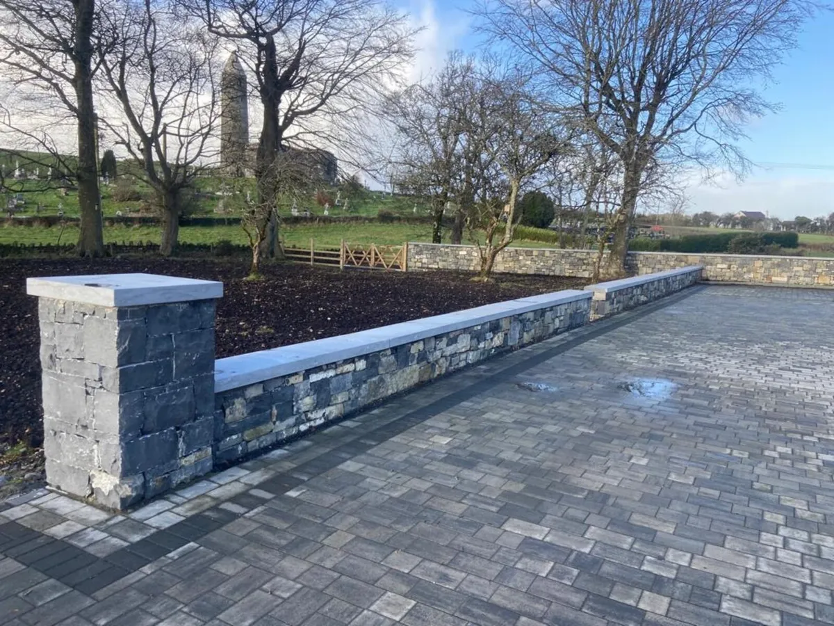 Irish Limestone wall and pier capping - Image 4