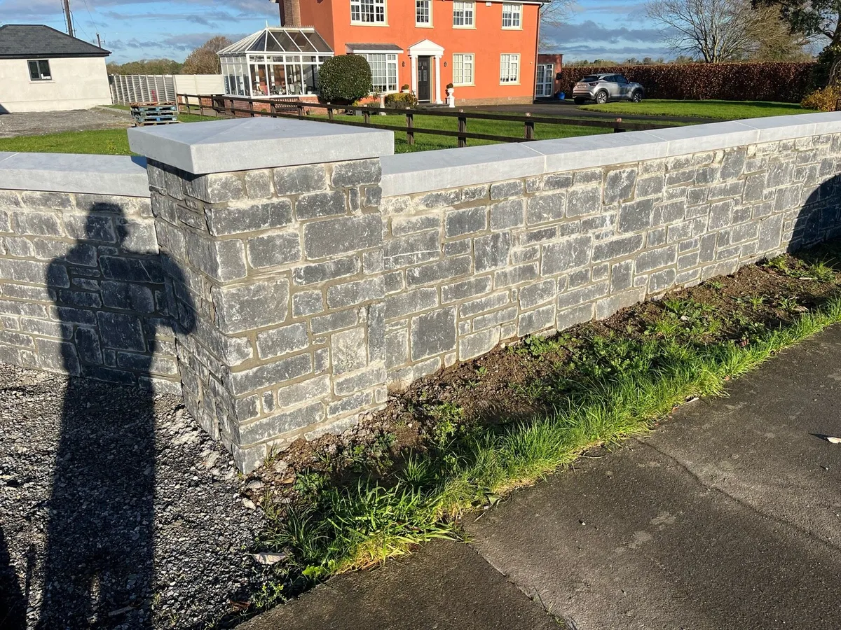 Irish Limestone wall and pier capping - Image 1