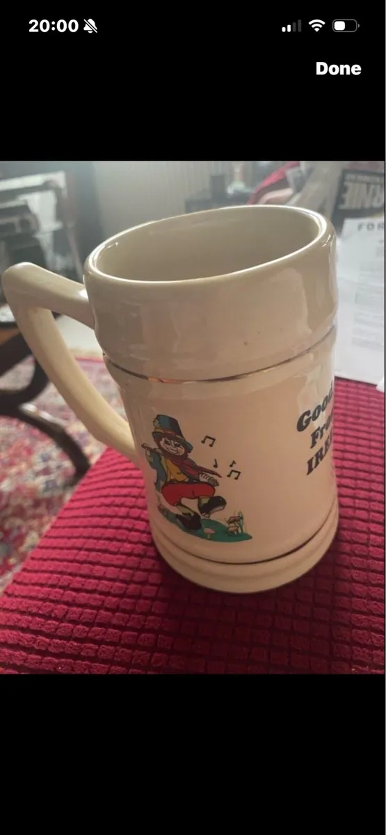 ‘Good Luck From Ireland’ Ceramic Tankard - Image 1