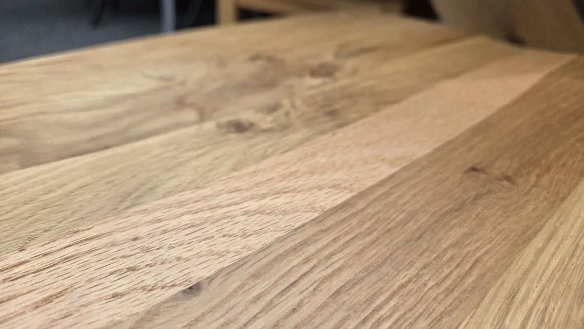 Large Oak Dining Set with Heavy Duty Chairs - Image 2