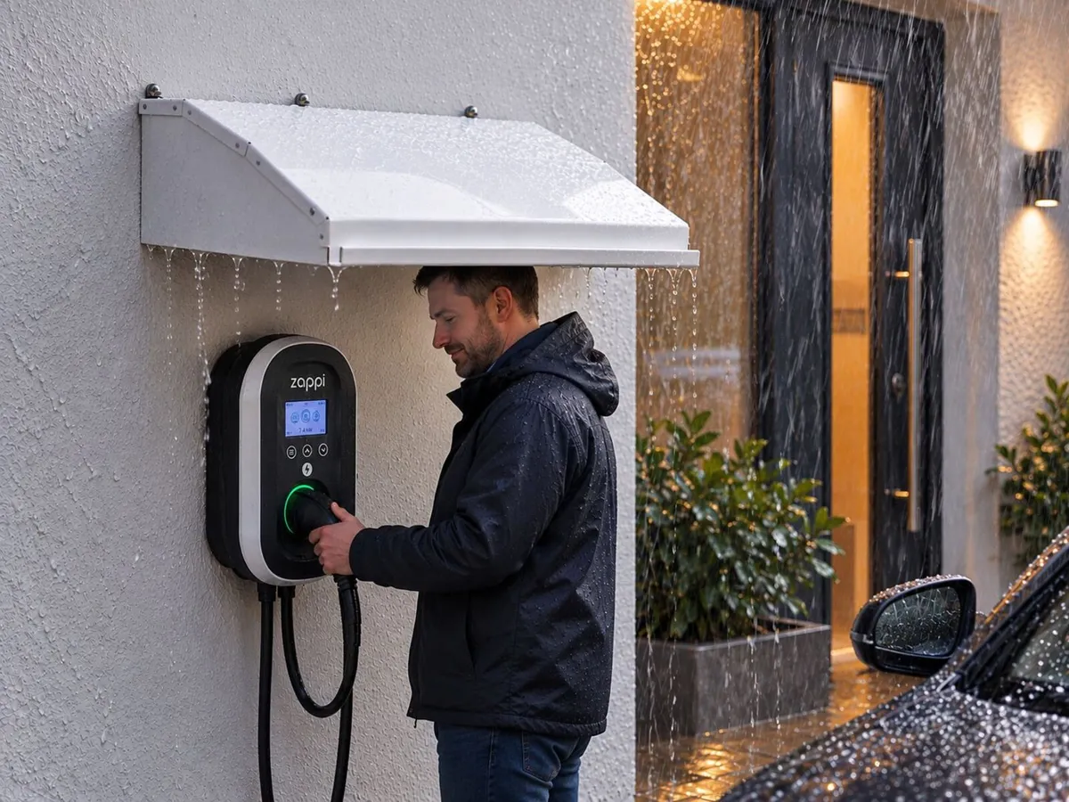 EV Charger Canopy (PVC). Cable Lock Included (New) - Image 1