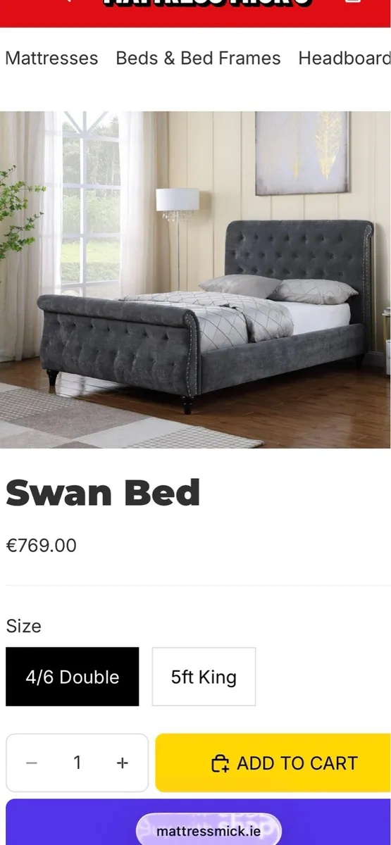 **Up to €400 off Swan Double and Kingsize Beds** - Image 4