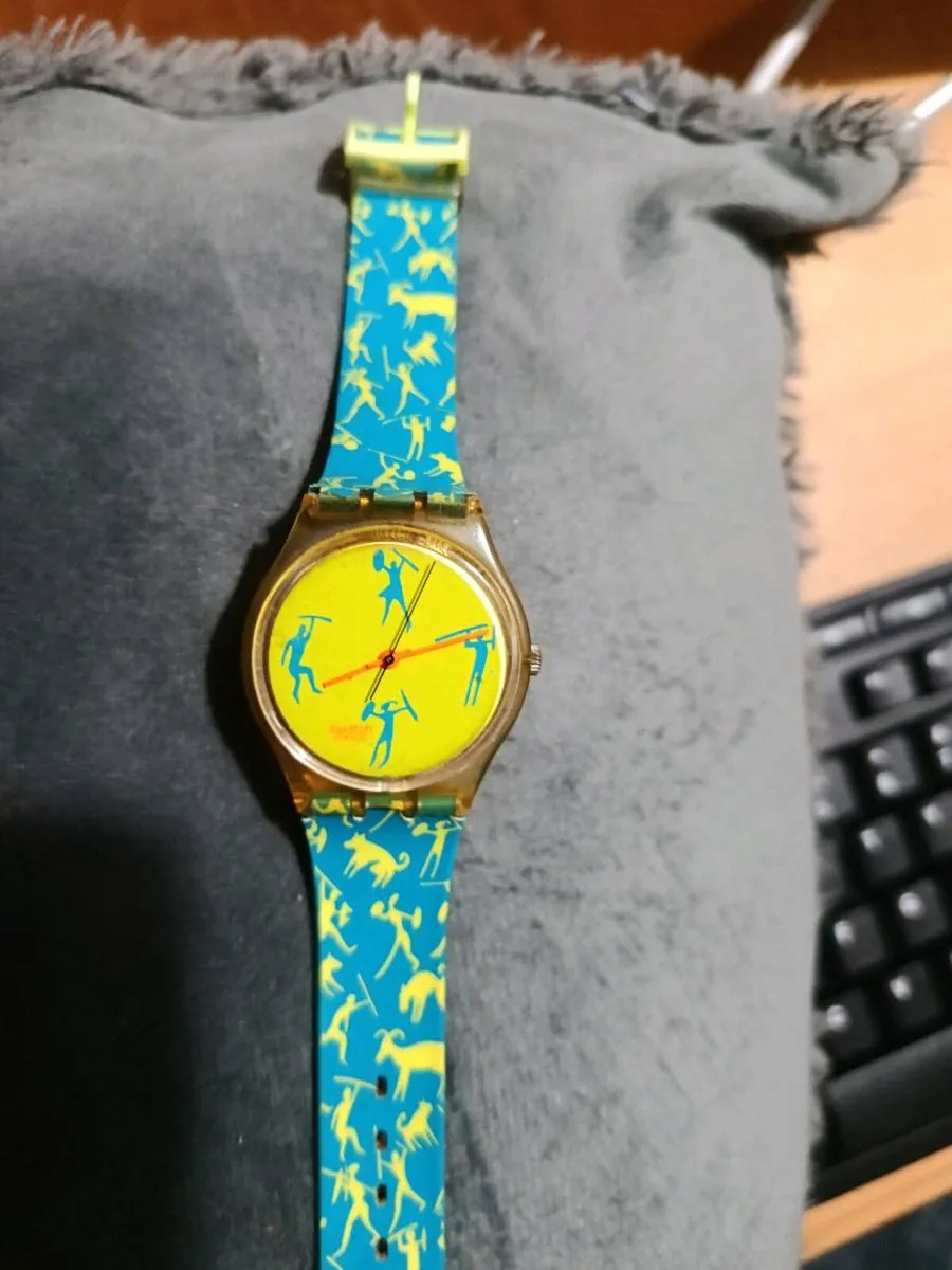 Vintage 1990 Swatch Watch African Can GK120 Retro - Image 1