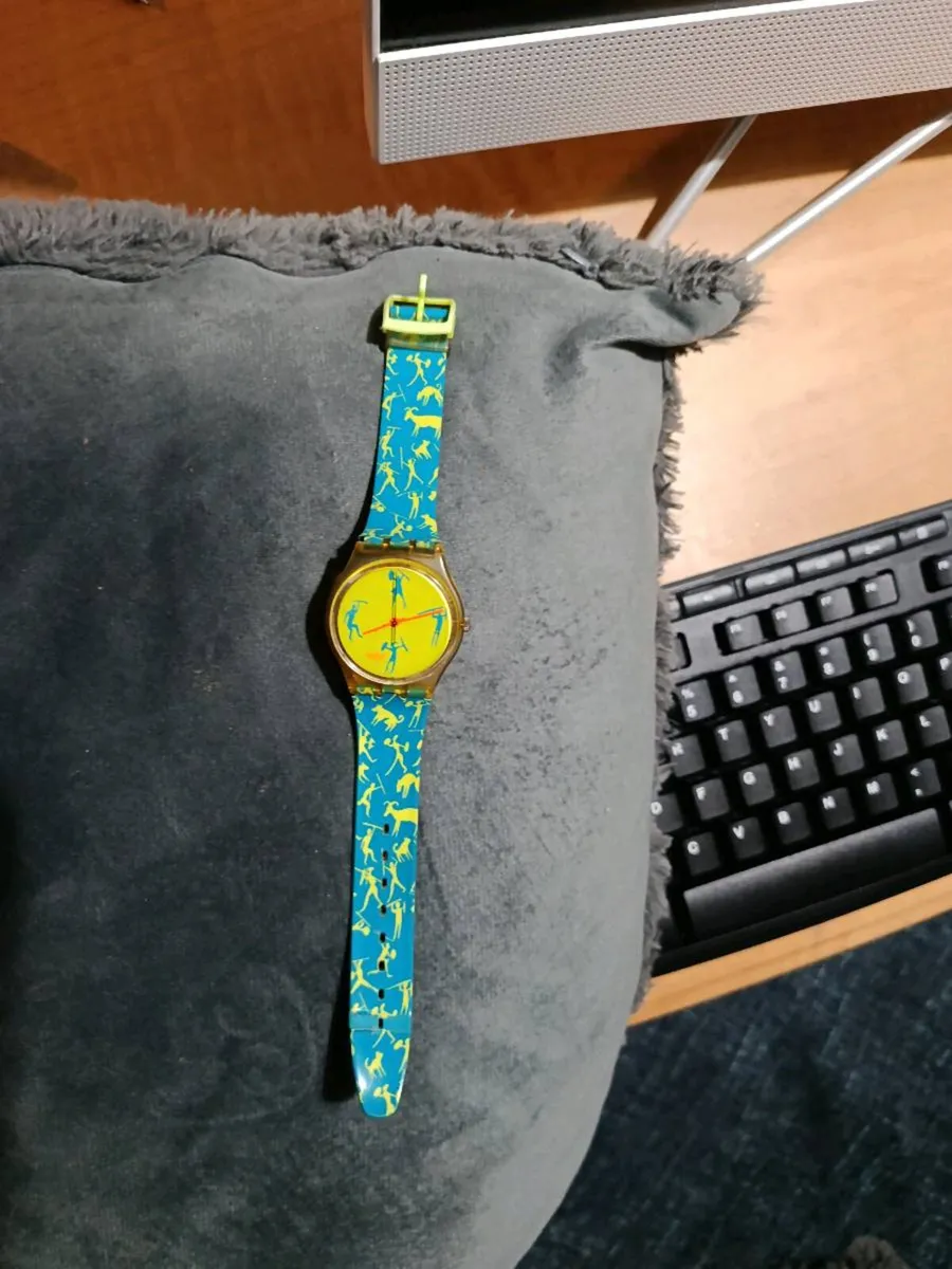 Vintage 1990 Swatch Watch African Can GK120 Retro - Image 4