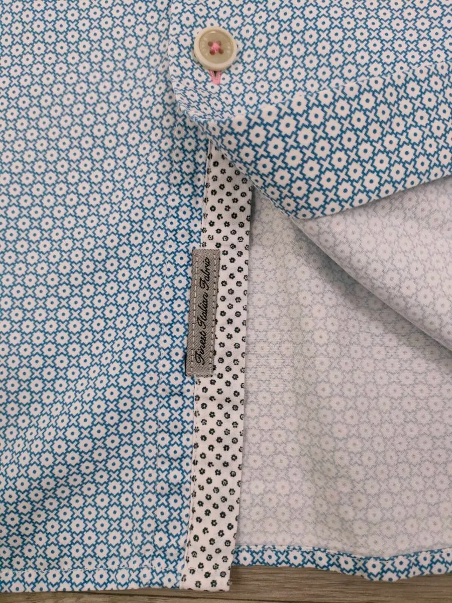 Ted Baker Button Down Patterned Shirt Mens Large - Image 3