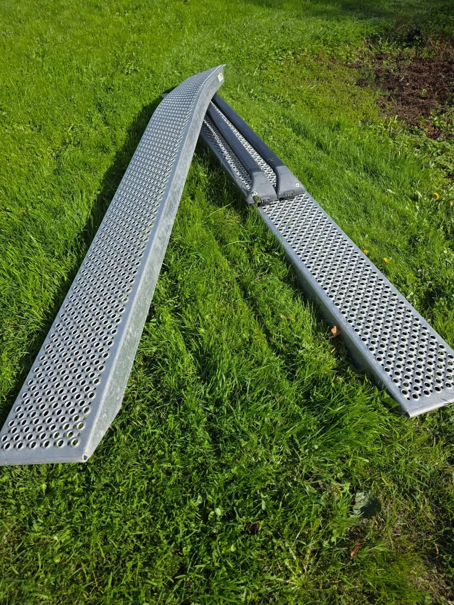 Ride on lawnmower lift, 2 X Ramps & BMW roof bars - Image 1