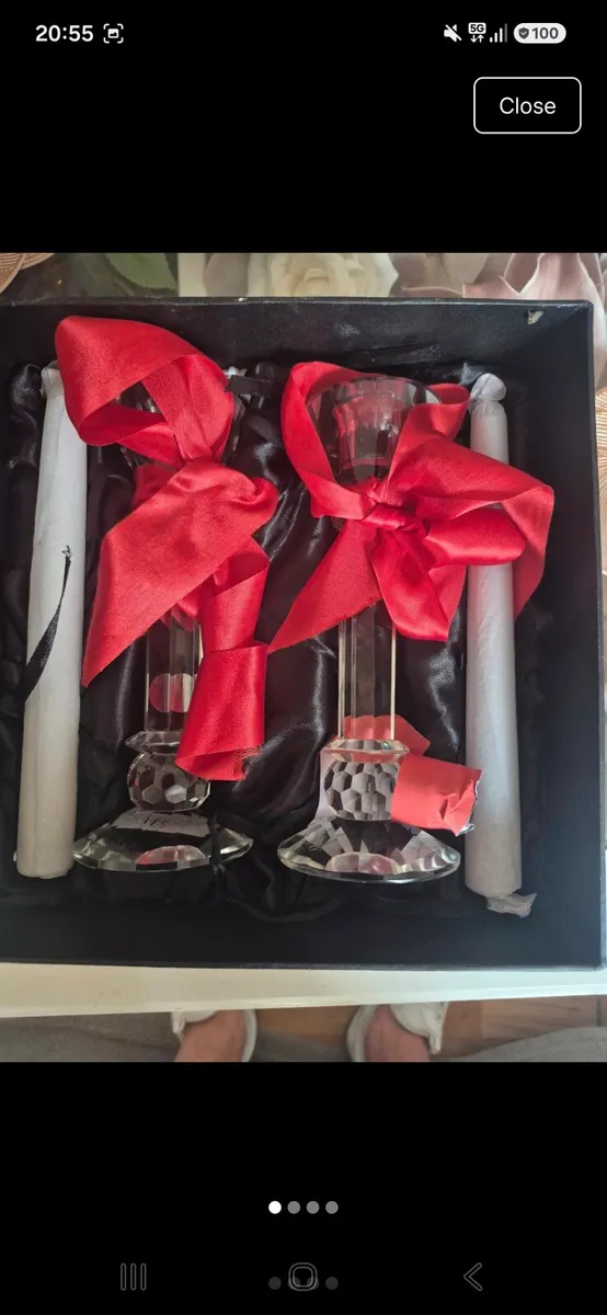 Galway crystal candle holders - Image 1