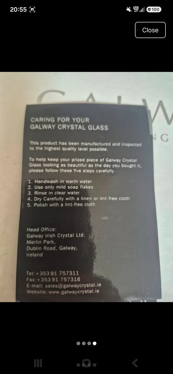 Galway crystal candle holders - Image 4
